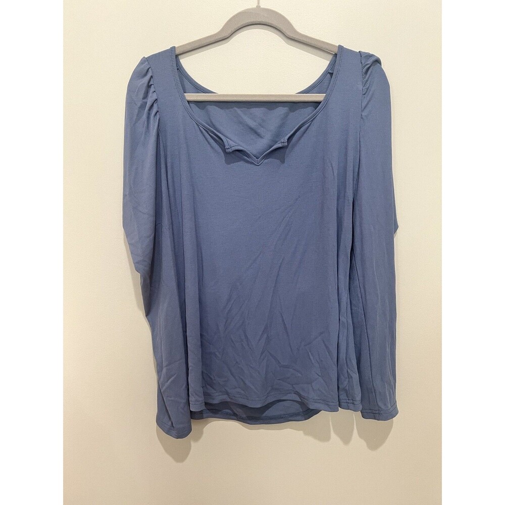 Amazon Blue Puff Long Sleeve Shirt - XL